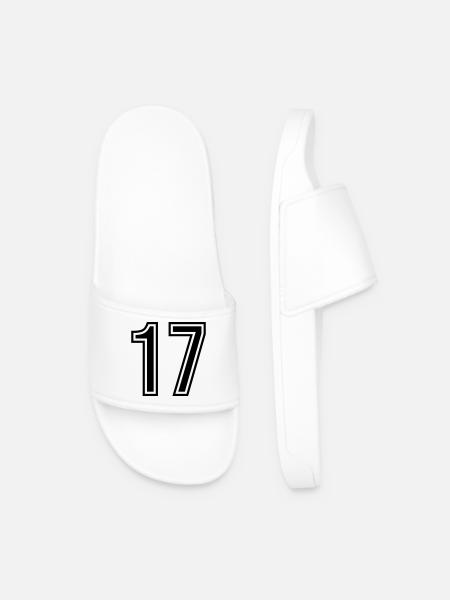 17 Symbole numérique - Claquettes Homme - blanc