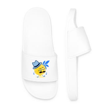 Bavaria Lemon Mustache - Men’s Pool Sliders - white - Front