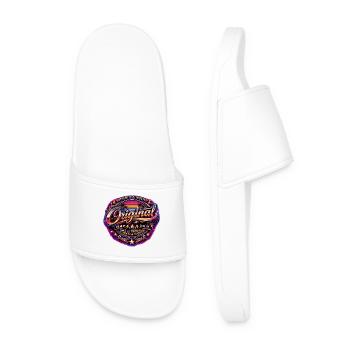 Insigne rétro des années 1980 Neon Synthwave Original 1989 - Claquettes Homme - blanc - Devant