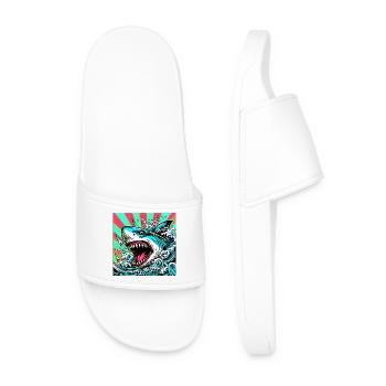 Requin - Claquettes Homme - blanc - Devant