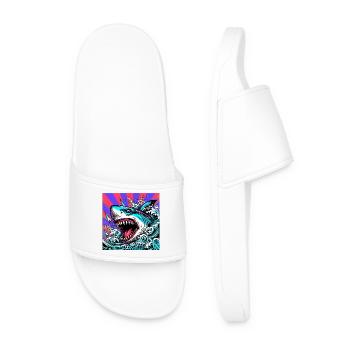 Requin - Claquettes Homme - blanc - Devant
