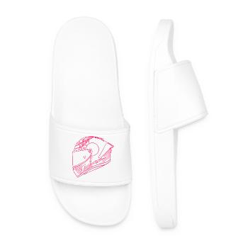 Casque rose néon - Visière - Claquettes Homme - blanc - Devant