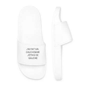 Humour France  - Claquettes Homme - blanc - Devant