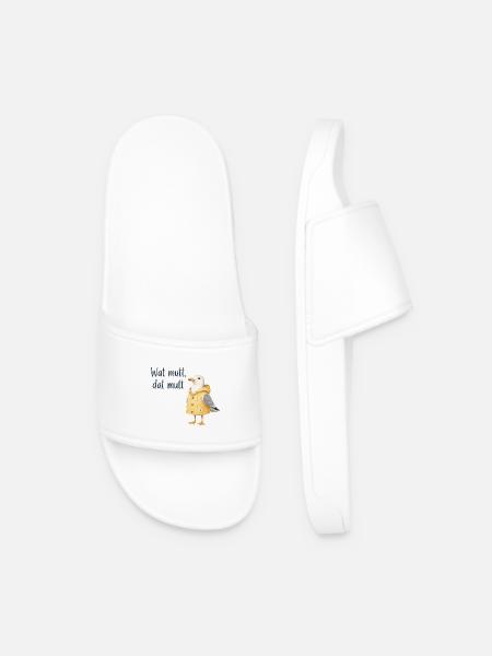 Wat mutt dat mutt Seemöwe Hoodie - Männer Badelatschen - Weiß