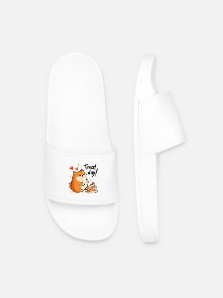 Treat Day! - Men’s Pool Sliders - white