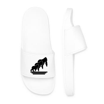 Monkey Family - Men’s Pool Sliders - white - Front