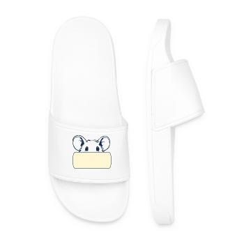 Souris pour étiquette de nom - Claquettes Homme - blanc - Devant