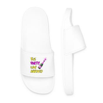 THE PARTY HAS ARRIVED, CAN GO MOUSE - Men’s Pool Sliders - white - Front