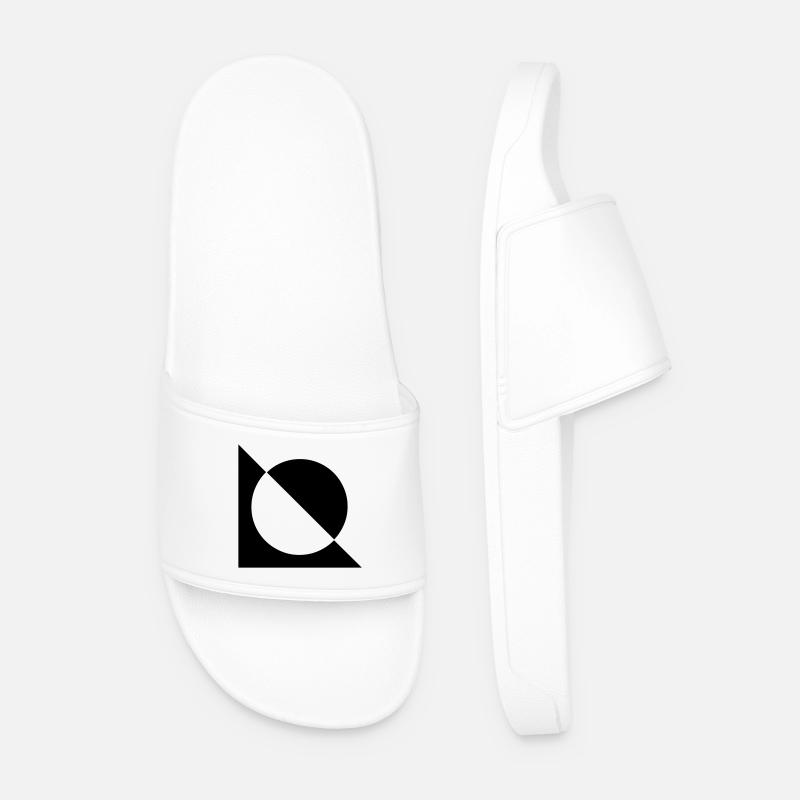 Black and white - Men’s Pool Sliders - white