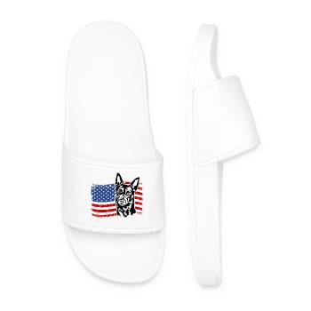 Kelpie australien Drapeau de l’Amérique des États-Unis Wilsigns - Claquettes Homme - blanc - Devant