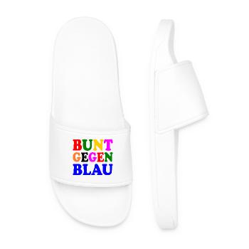 Bunt gegen blau - afd - Men’s Pool Sliders - white - Front