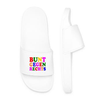 Colorful against the right - Men’s Pool Sliders - white - Front