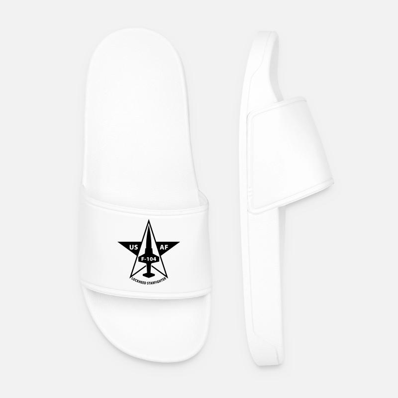 Lockheed Starfighter - Men’s Pool Sliders - white