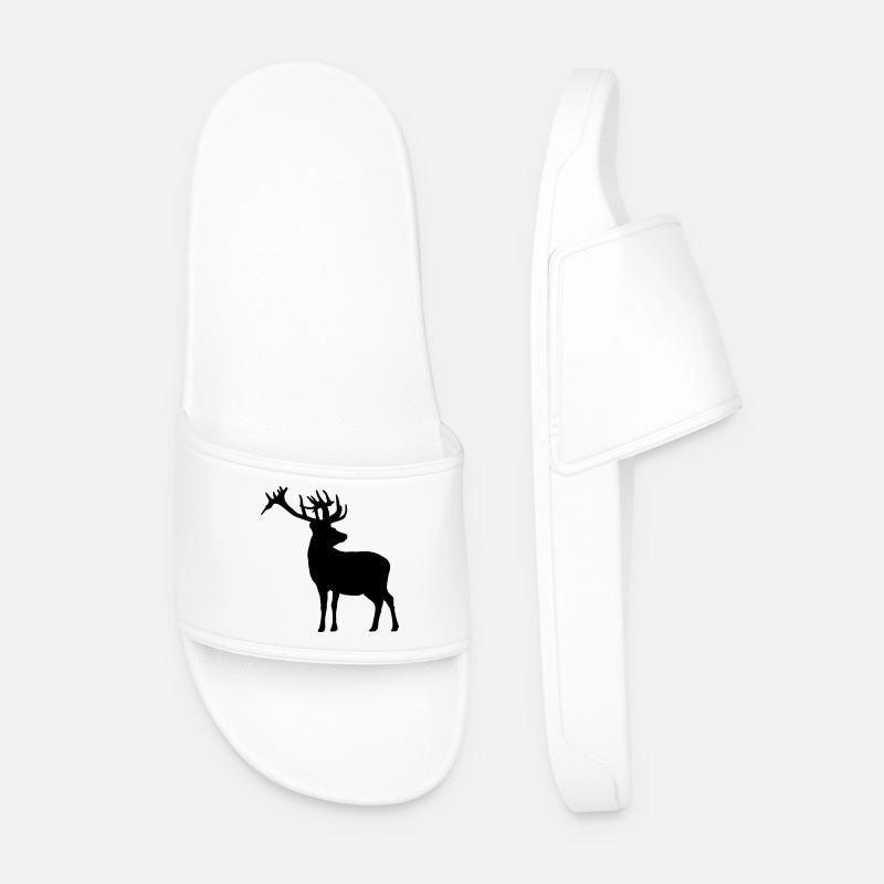 Hirsch - Männer Badelatschen - Weiß
