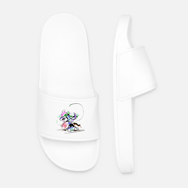 Wizard Abstract - Men’s Pool Sliders - white