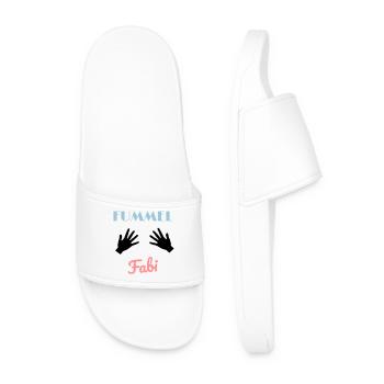 Fummel Fabi Funny Saying Design Hands Humor - Men’s Pool Sliders - white - Front