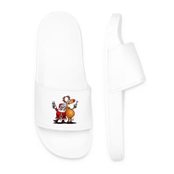 Santa Claus and his reindeer - Men’s Pool Sliders - white - Front