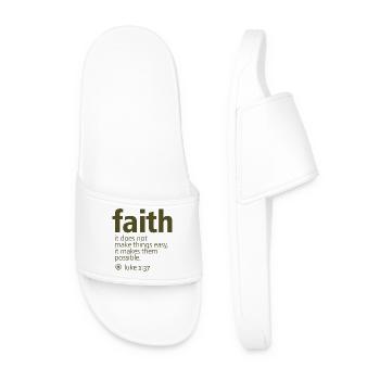 Faith - Men’s Pool Sliders - white - Front