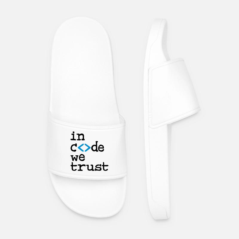in code we trust ! - Claquettes Homme - blanc