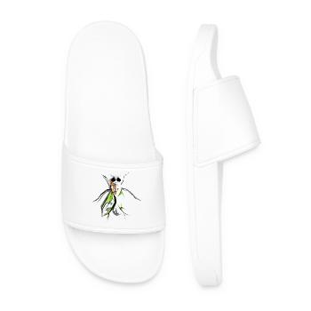 mouche mouche insectes insectes symbole insecte cadeau - Claquettes Homme - blanc - Devant