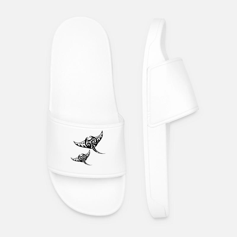 Zwei Rochen - Männer Badelatschen - Weiß