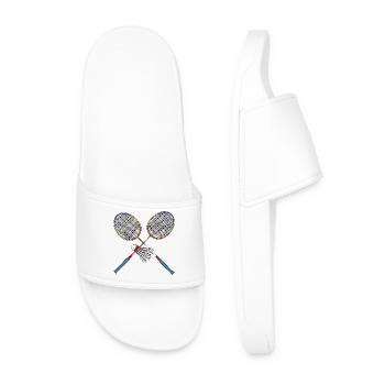 Raquette et navette de badminton - Claquettes Homme - blanc - Devant