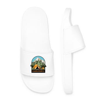 I Hate People - Men’s Pool Sliders - white - Front