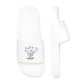 Florale Wildblumenzeichnung - Männer Badelatschen - Weiß - Vorne