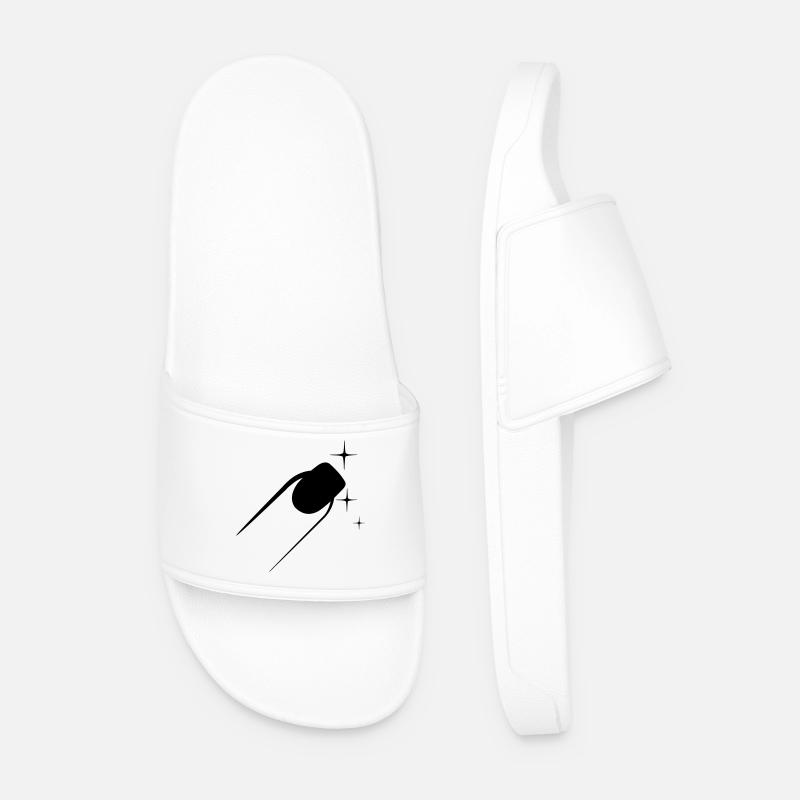Nagellack-Pediküre-Logo - Männer Badelatschen - Weiß