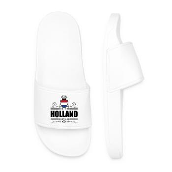 HOLLANDE - PAYS-BAS BLACK LINEART - Claquettes Homme - blanc - Devant