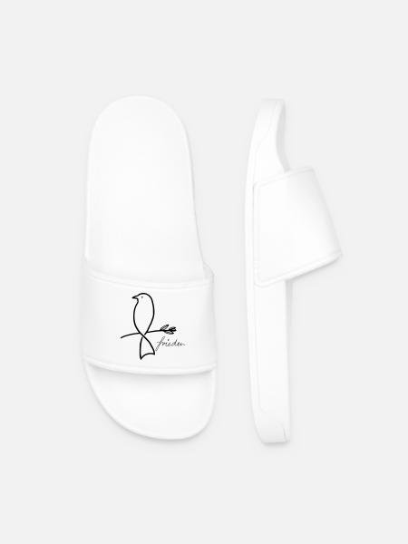 Peace - Men’s Pool Sliders - white