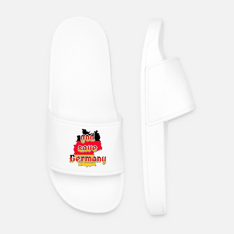 God protect Germany - Men’s Pool Sliders - white