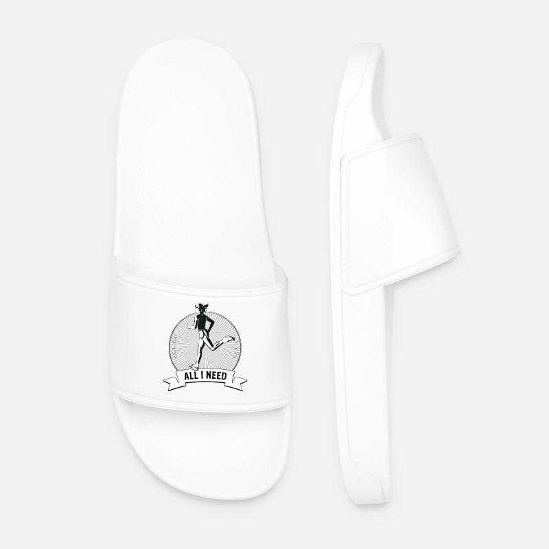 RUNNING emblem JOGGER - Men’s Pool Sliders - white