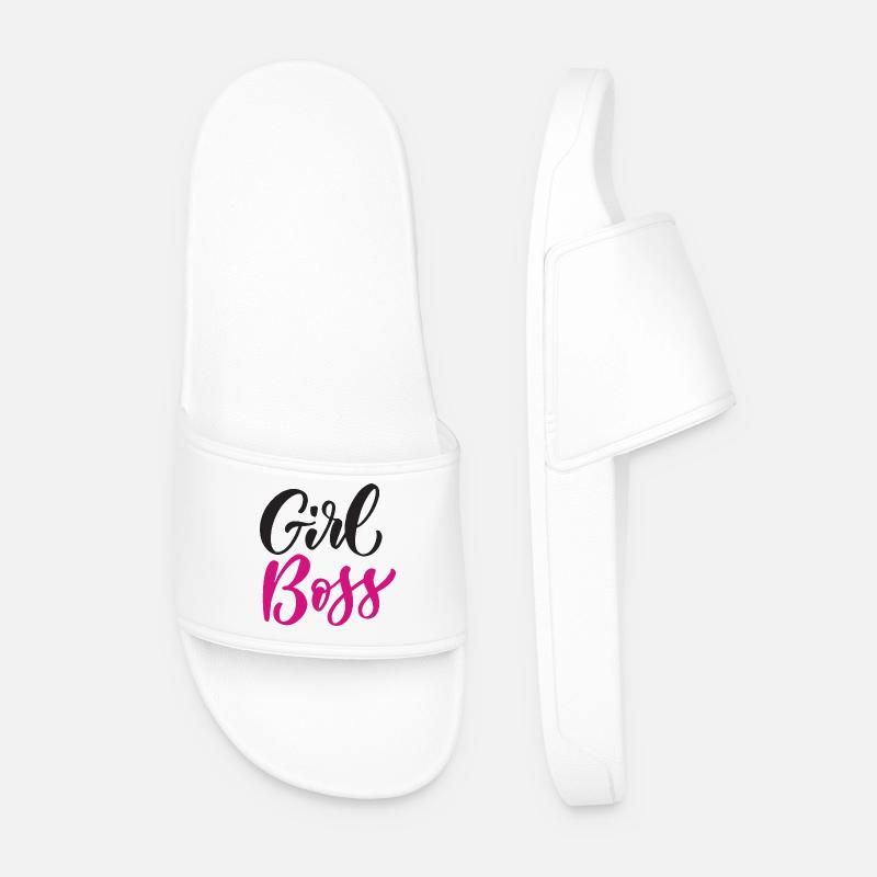 Girl Boss - Männer Badelatschen - Weiß