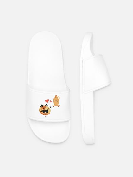 Pancakes love honey - Men’s Pool Sliders - white