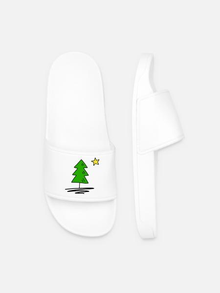 Fir tree - Men’s Pool Sliders - white