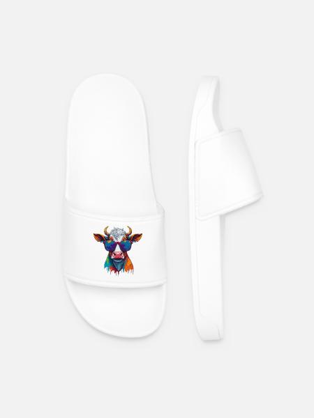 vache fraîche - Claquettes Homme - blanc