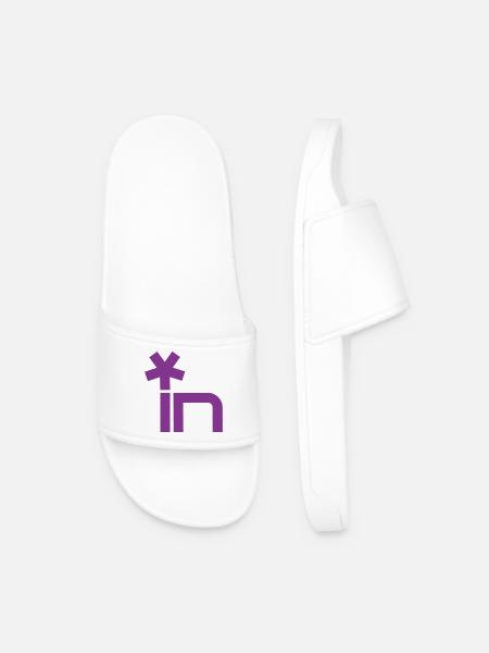 Stern-Icon über In-Logo - Männer Badelatschen - Weiß