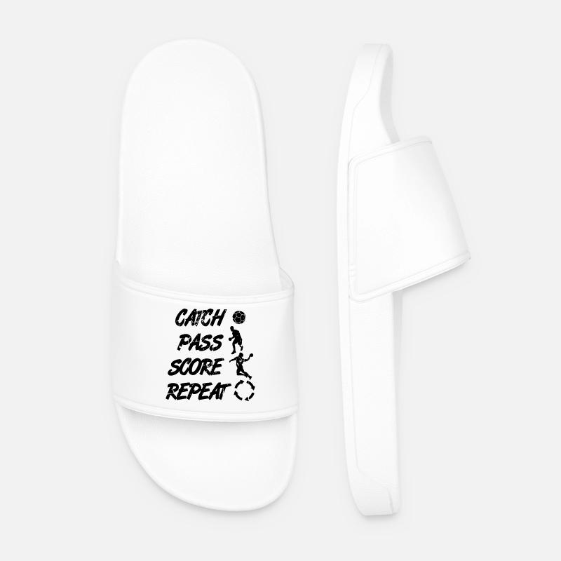 Catch, Pass, Repeat, Points - Men’s Pool Sliders - white