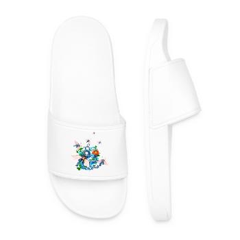 Wonderful fantasy flying animal. - Men’s Pool Sliders - white - Front