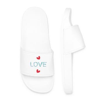 CHRISTMAS. YEAR. ANNIVERSARY. RETIREMENT. FEAST. HEART. - Men’s Pool Sliders - white - Front