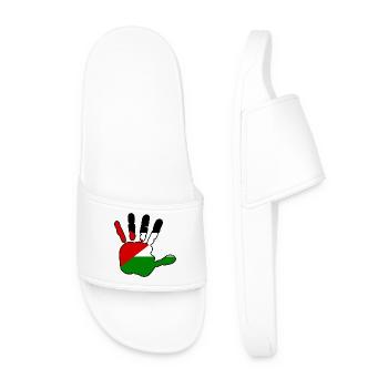 Free palestine hand - Men’s Pool Sliders - white - Front