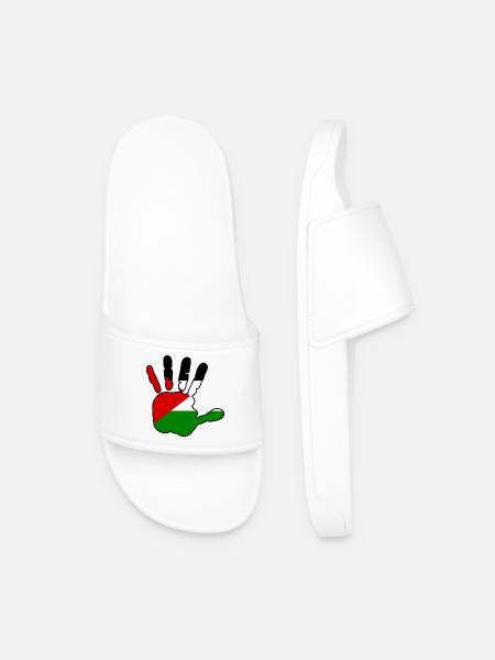 Free palestine hand - Men’s Pool Sliders - white