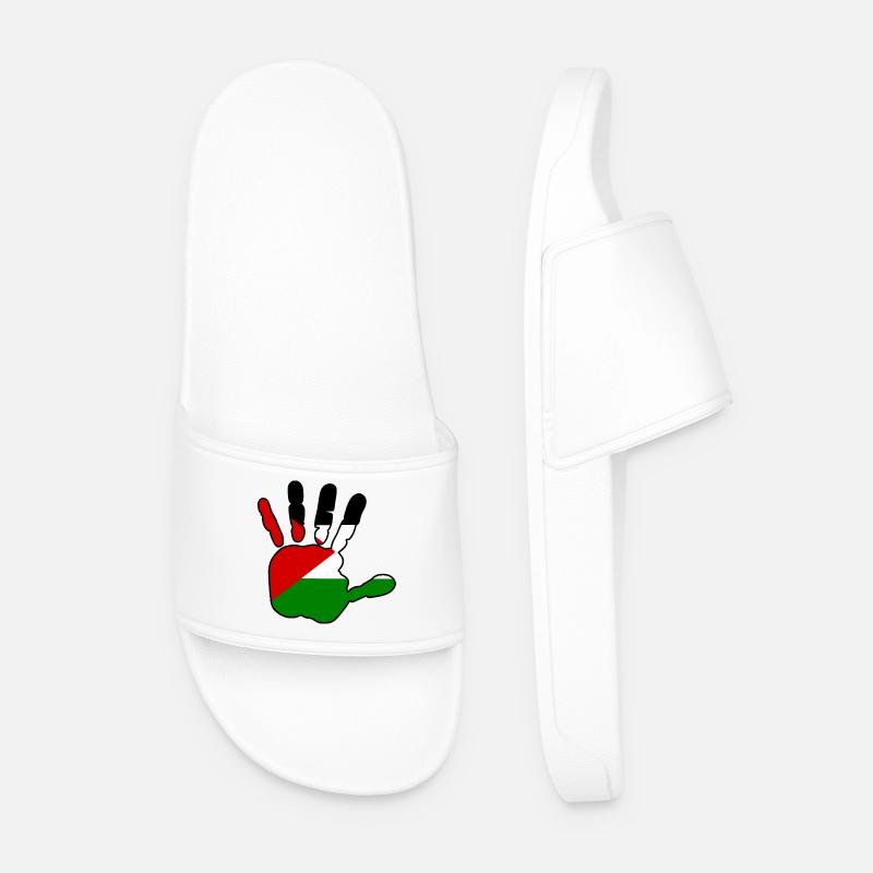 Free palestine hand - Männer Badelatschen - Weiß