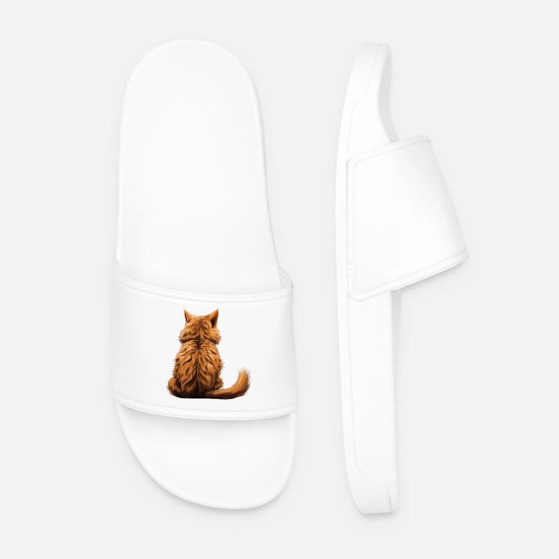 Pixie Bob - Men’s Pool Sliders - white