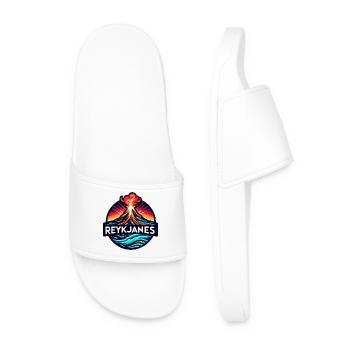 Reykjanes Volcano, Reykjanesskagi, volcano Iceland - Men’s Pool Sliders - white - Front