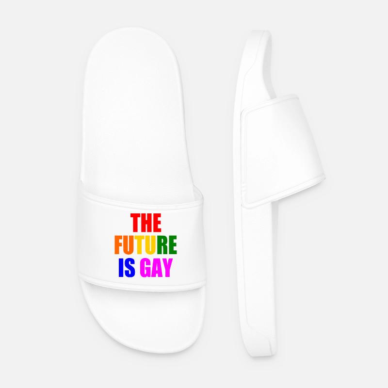 the future is gay - Männer Badelatschen - Weiß