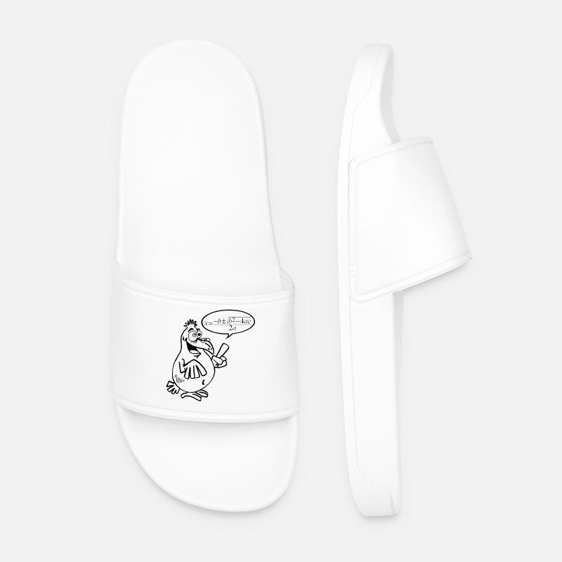 Black Smart Bird - Men’s Pool Sliders - white