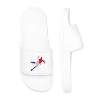 Drapeau de l’équipe de France de handball symbole d’éplosion - Claquettes Homme - blanc - Devant