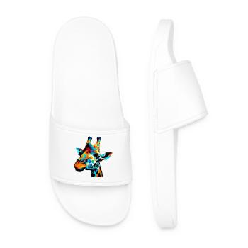 Girafe Pop Art - Claquettes Homme - blanc - Devant